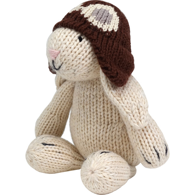 White Bunny with Aviator Hat