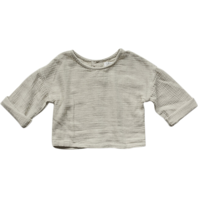 The Button Back Top, Ecru