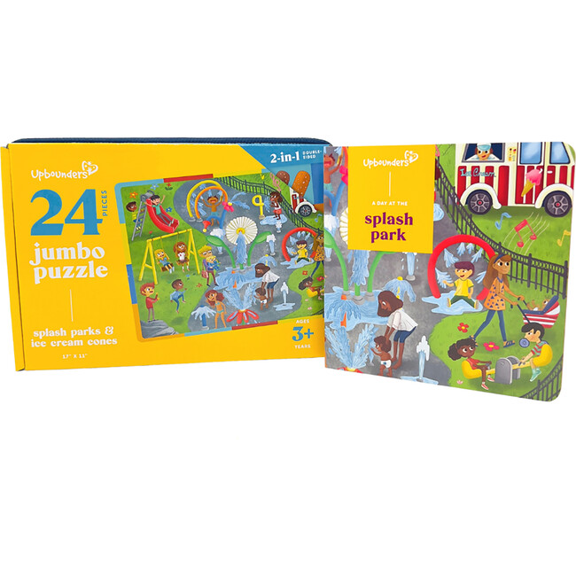 Splash Parks & Ice Cream Cones, 24 PC Puzzle & Book Set