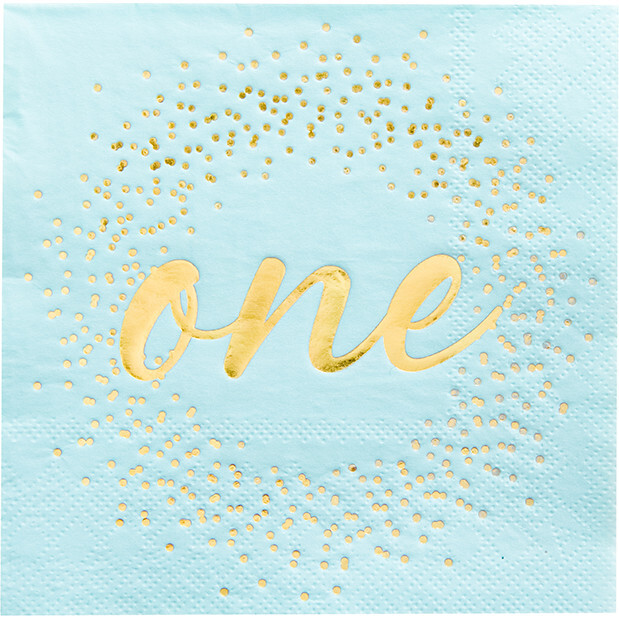 Onederland Cocktail Napkins, Blue