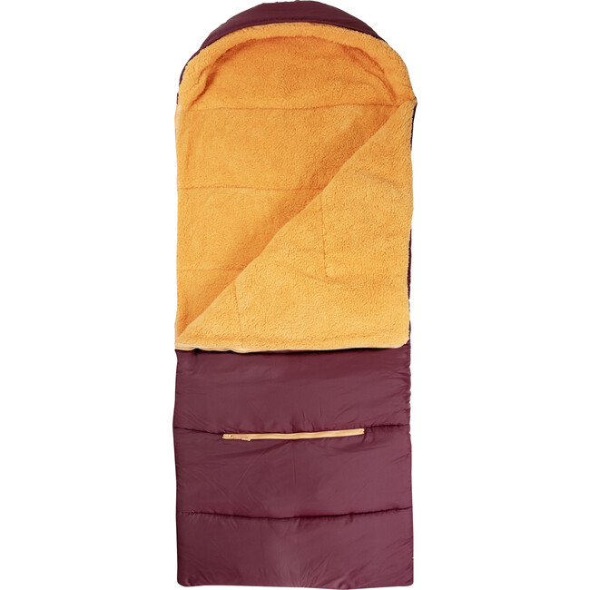 Big Kid's Sleep-N-Pack Sleepbag, Winterberry And Goldenrod Sherpa