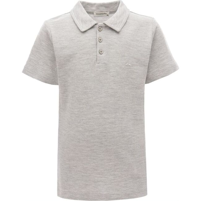 Melange Solid Polo, Grey