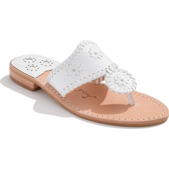 Women's Jacks Flat Sandal, White