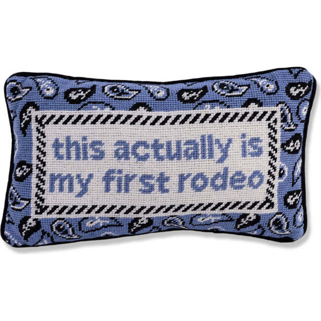 First Rodeo Needlepoint Pillow