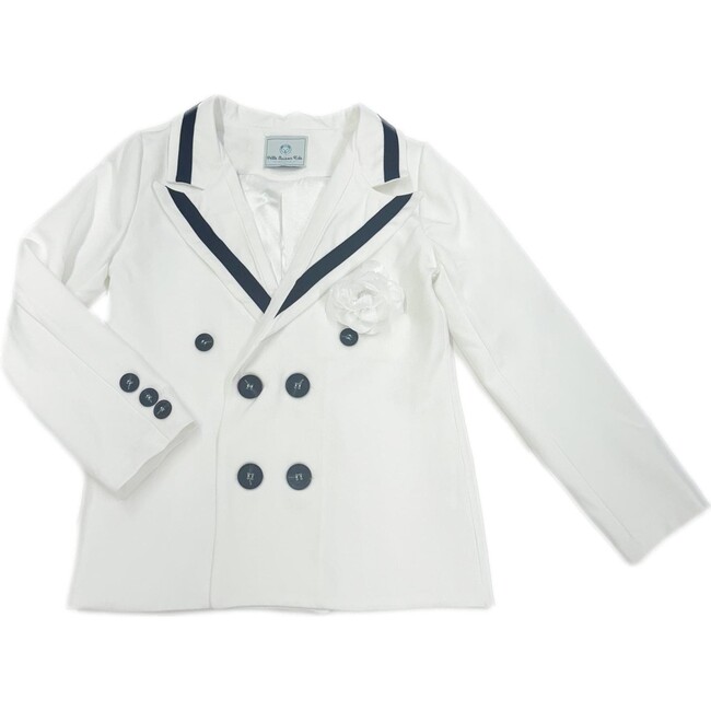 Alex White Boys Blazer With Black Contrast Line