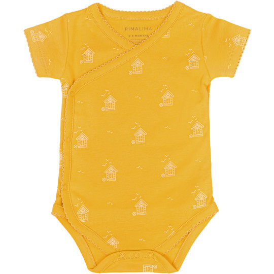 Short Sleeve Body Kimono Printed, Hut Amber