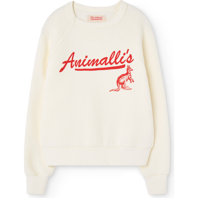 Shark Animalli Raglan Sleeve Relaxed Fit Sweatshirt, White