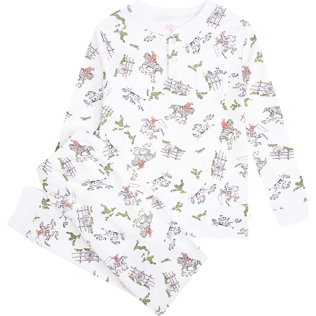 Kids Cowboy Pajamas, Cream