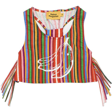 Banana Stripes Top, Multicolor