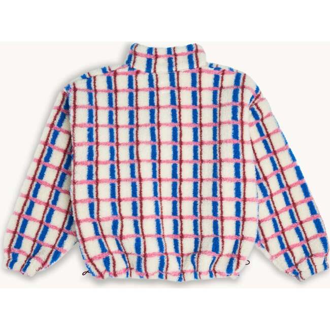 Women's Merino Wool Kangaroo Jacket, Pink & Cobalt - Jackets - 4