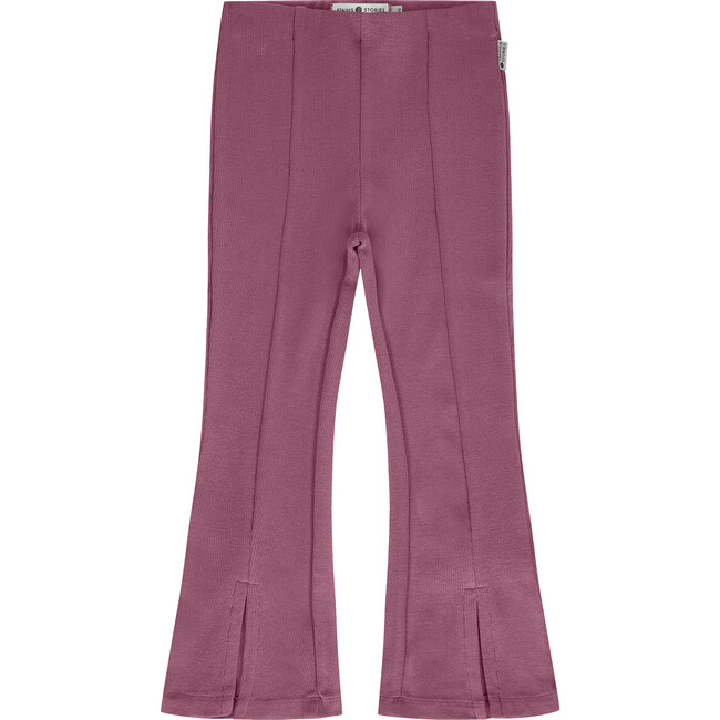 Ribbed Flare Leggings, Purple