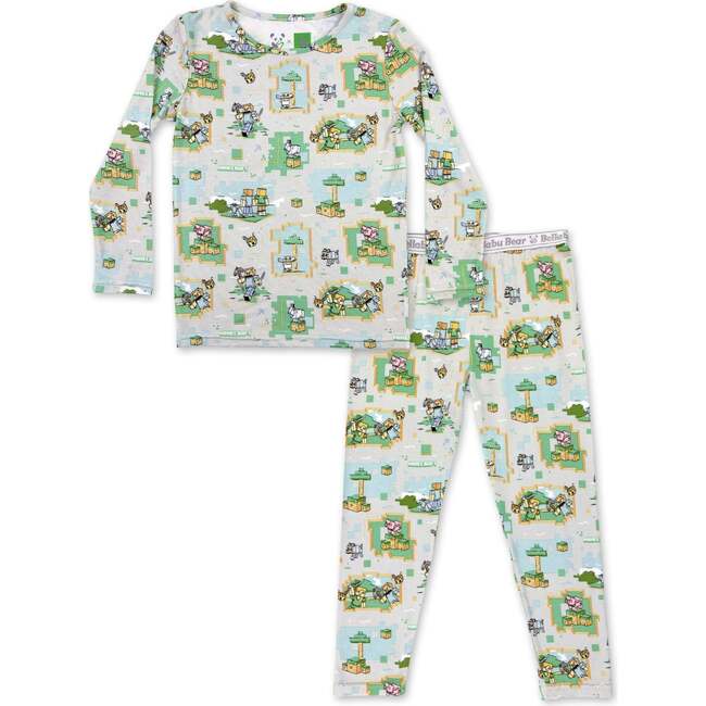 Minecraft Overworld Dreams Kids Pajamas, Grey