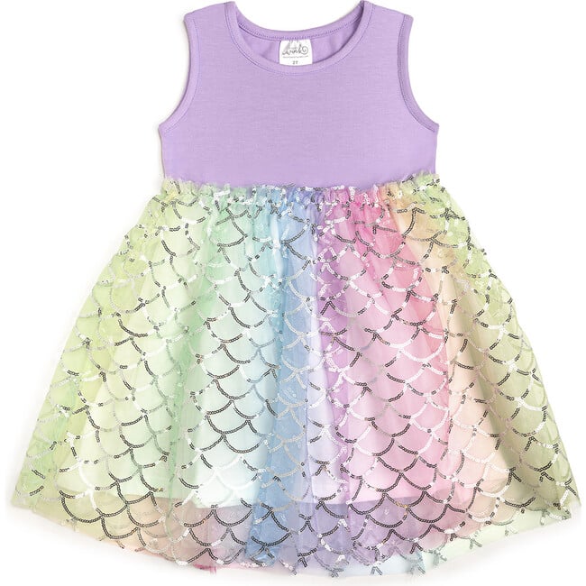 Rainbow Mermaid Tank Tutu Dress, Multi