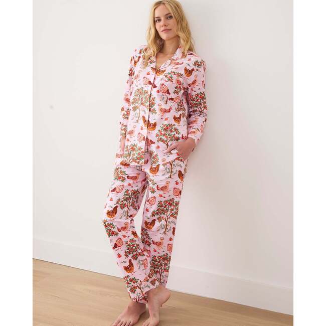 Hen House, Long PJ Set, Ballet Pink