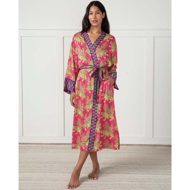 Bagheera, Satin Robe, Hot Pink